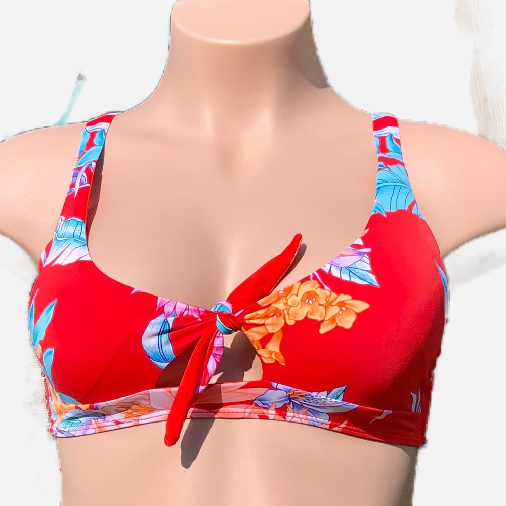TiniBikini Women’s Swimsuit Bikini Bathing Suit Top Bright Tropical XL